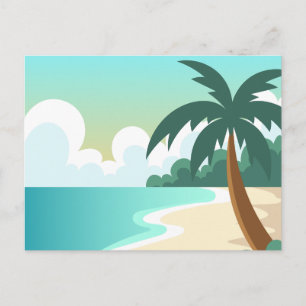Moderne Strandlandschaft Natur Postkarte