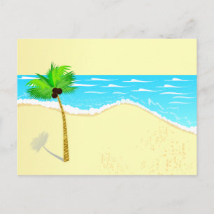 Moderne Strandlandschaft Natur Postkarte