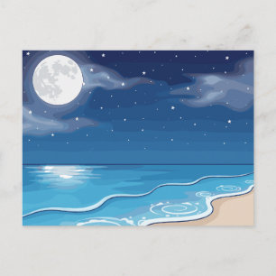 Moderne Strandlandschaft Natur Postkarte