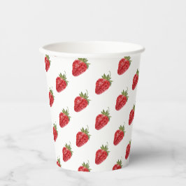 Moderne Strawberry Pattern Kinderdusche Pappbecher