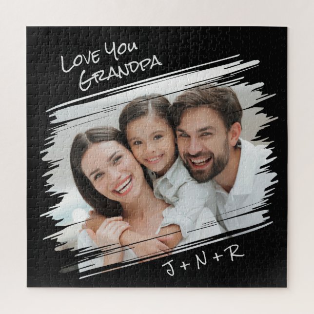 Moderne Street Art Add Your Foto Liebe You Opa Puzzle (Vertikal)