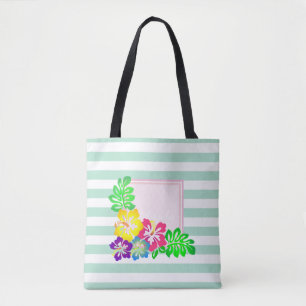 Moderne Streifen, Hawaii Hibiskus - Personalisiert