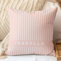 Moderne Streifen Minimal Blush Rosa Personalisiert