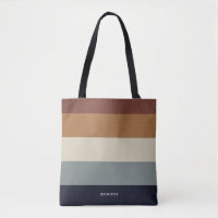 Moderne Streifen mit Monogram Earthy