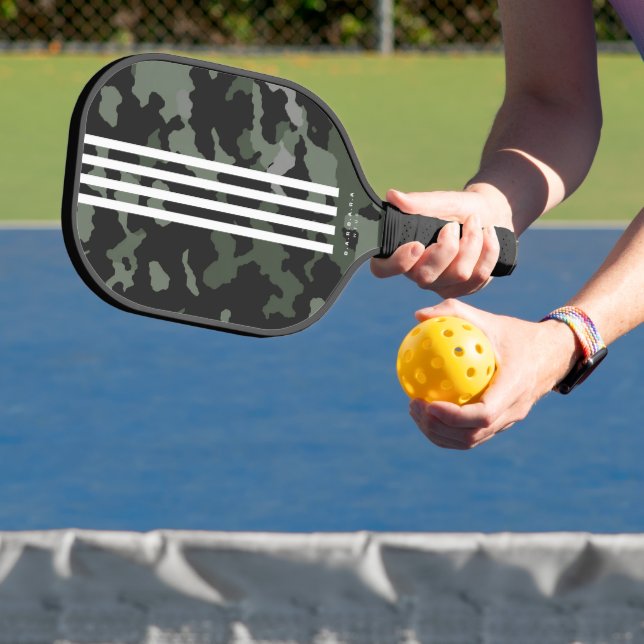 Moderne Streifen Pickleballer Camouflage Pickleball Schläger (InSitu)