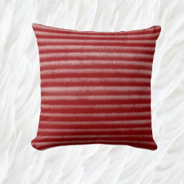 Moderne Streifen rot und weiß Kissen