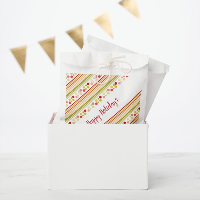 Moderne Streifen und Polka Dot Geschenktütchen (Party)