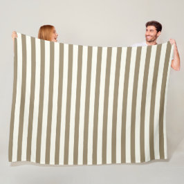 Moderne Streifen weißes graues chic Muster für ihn Fleecedecke