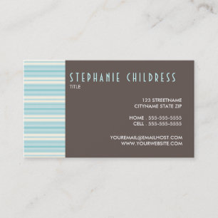 Moderne Streifen-zeitgenössische persönliche Visitenkarte