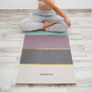 Moderne Streifenmuster Personalisiert Yogamatte