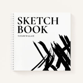 Moderne Striche Sketch Personalisiert Notizbuch