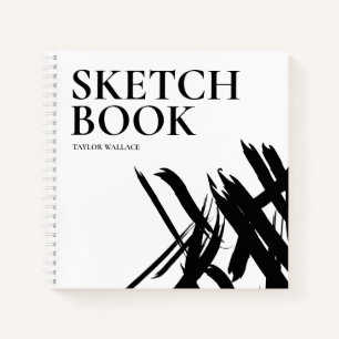 Moderne Striche Sketch Personalisiert Notizbuch