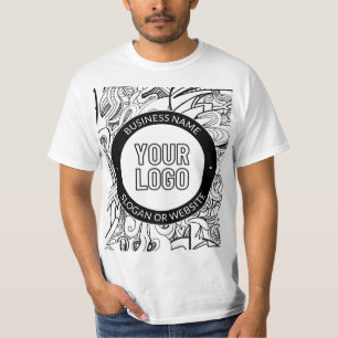 Moderne Strichzeichnungen & Ihr Logo mit editierba T-Shirt