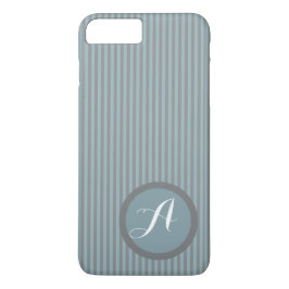 Moderne Strickblau Monogram Phone Case
