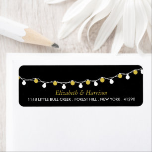 Moderne String Lights, White & Gold Wedding