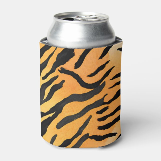 Moderne Stripte Tigerfelle Print big cats feline a Dosenkühler (Kanne Vorderseite)