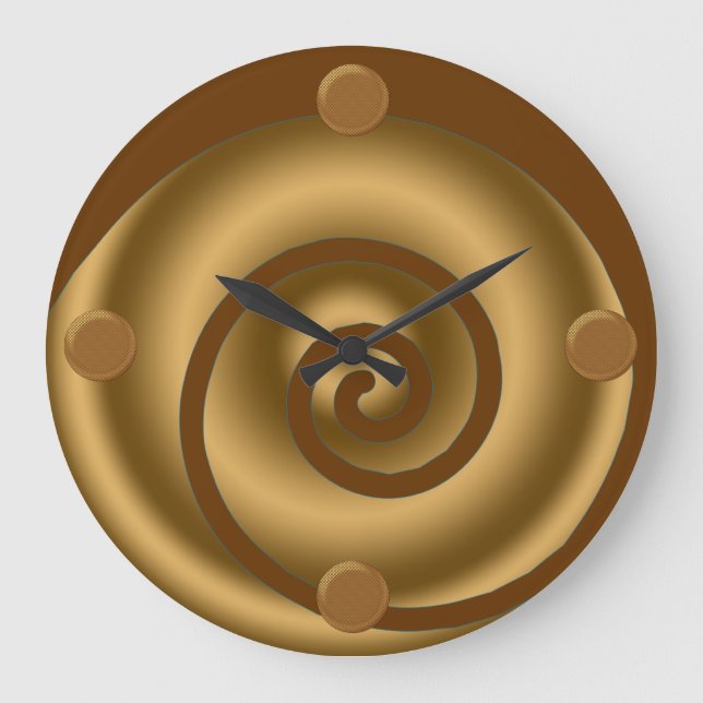 Moderne Strudel-Kunst-Wanduhr Große Wanduhr (Vorderseite)
