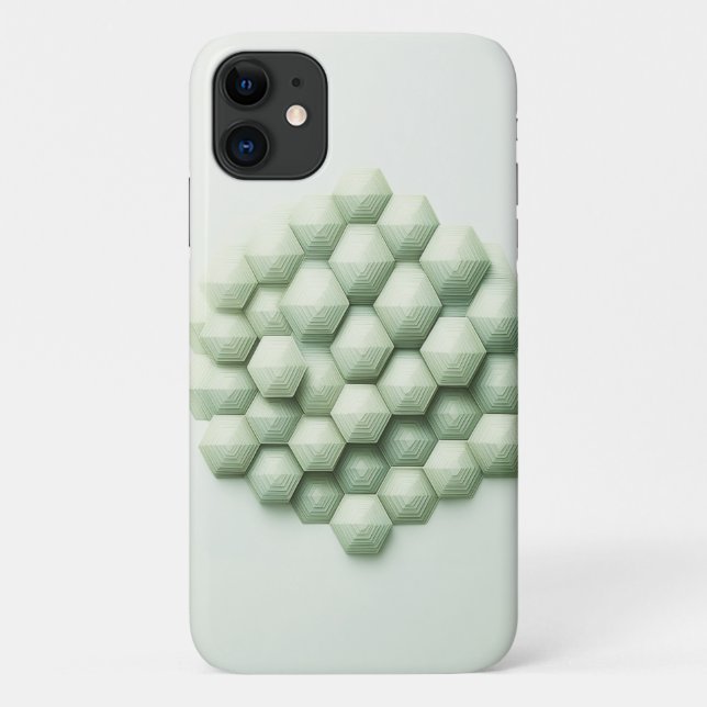 Moderne strukturierte geometrische Sechsecke - Ele Case-Mate iPhone Hülle (Rückseite)