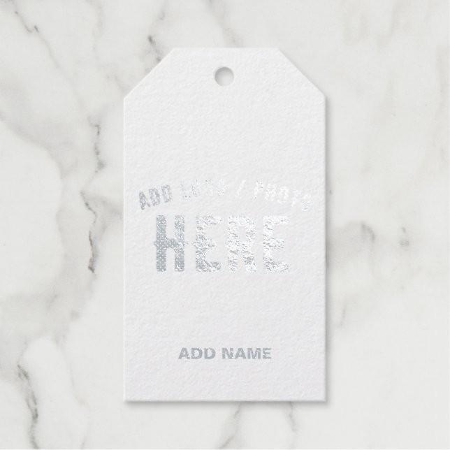 MODERNE, STYLISCH BROWN BROWN ÜBERPRÜFTE MARKENZEI GESCHENKANHÄNGER (Vorderseite)