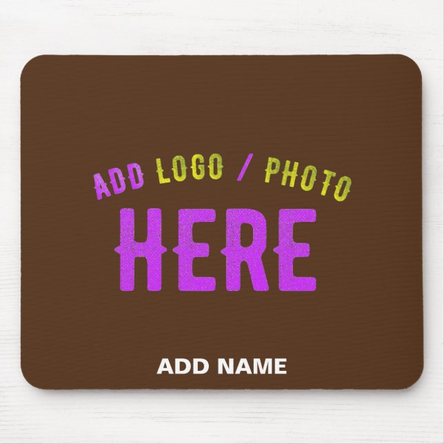 MODERNE, STYLISCH BROWN BROWN ÜBERPRÜFTE MARKENZEI MOUSEPAD (Vorne)