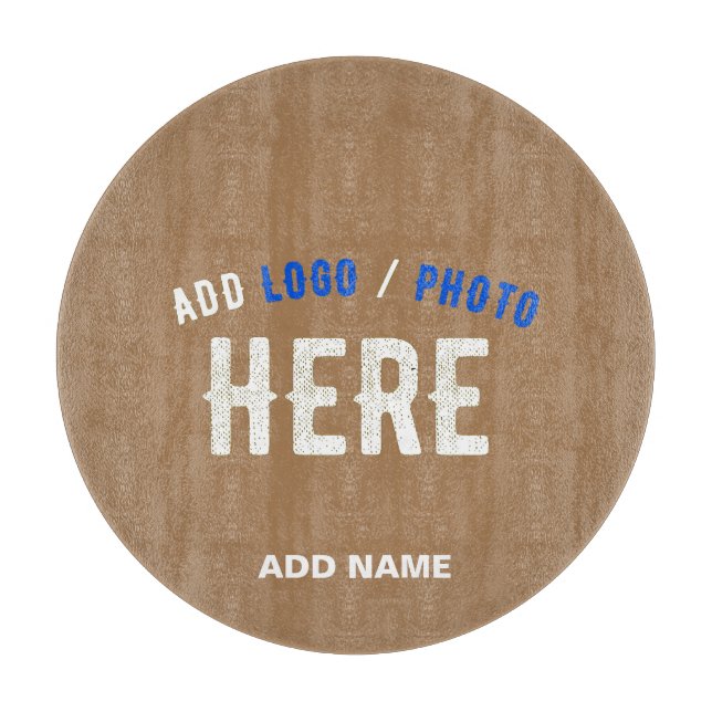 MODERNE, STYLISCH BROWN BROWN ÜBERPRÜFTE MARKENZEI SCHNEIDEBRETT (Vorderseite)