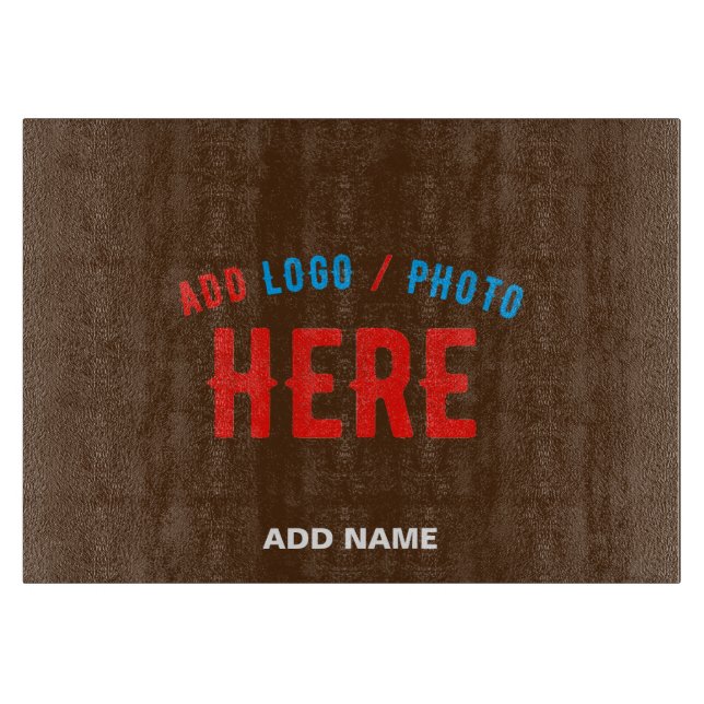 MODERNE, STYLISCH BROWN BROWN ÜBERPRÜFTE MARKENZEI SCHNEIDEBRETT (Vorderseite)