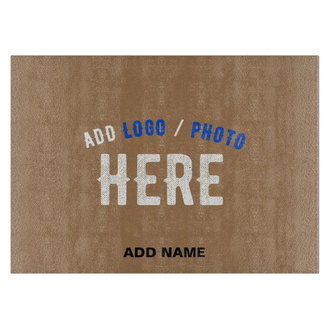 MODERNE, STYLISCH BROWN BROWN ÜBERPRÜFTE MARKENZEI SCHNEIDEBRETT (Vorderseite)