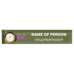 MODERNE STYLISCH-KUSTOM-ARMY GREEN-VERIFIED MARKIE NAMENSPLAKETTE