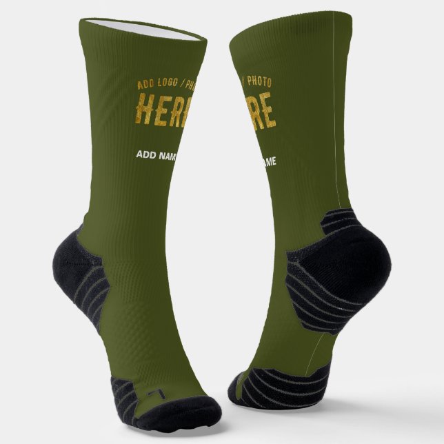 MODERNE STYLISCH-KUSTOM-ARMY GREEN-VERIFIED MARKIE SOCKEN (Gewinkelt)