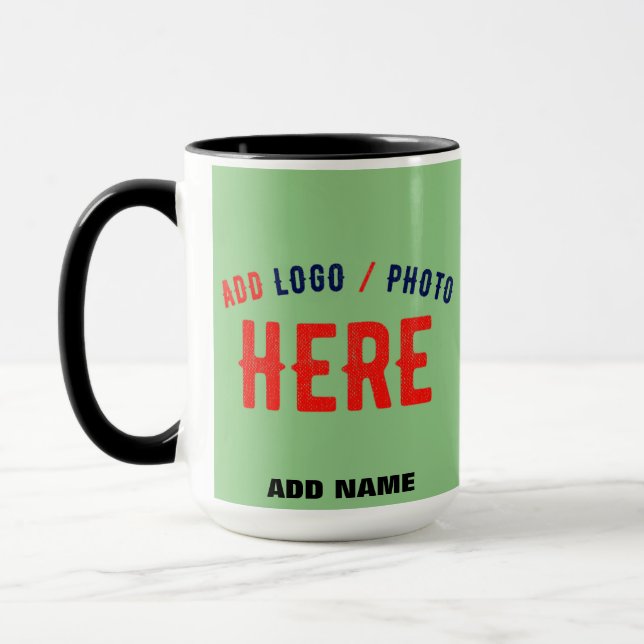 MODERNE STYLISCH MINT GREEN ÜBERPRÜFT MARKIERT TASSE (Links)