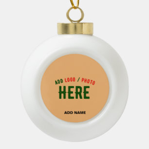 MODERNE STYLISCH-MODERNE CUSTOM PEACH ORANGE ÜBERP KERAMIK Kugel-Ornament