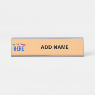 MODERNE STYLISCH-MODERNE CUSTOM PEACH ORANGE ÜBERP SCHREIBTISCHNAMENSPLAKETTE