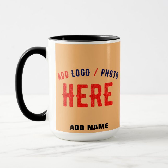 MODERNE STYLISCH-MODERNE CUSTOM PEACH ORANGE ÜBERP TASSE (Links)