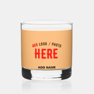 MODERNE STYLISCH-MODERNE CUSTOM PEACH ORANGE ÜBERP WHISKYGLAS