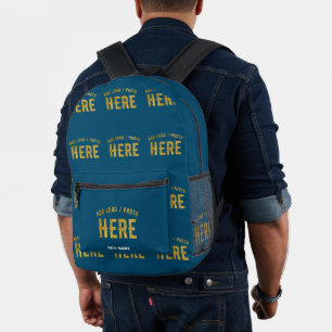 MODERNE, STYLISCH-PRUSSIANISCHE BLAUE-PRÜFGESCHICH BEDRUCKTER RUCKSACK