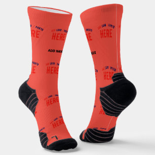 MODERNE, STYLISCH-ROTE ORANGE ÜBERPRÜFTE MARKENBEZ SOCKEN