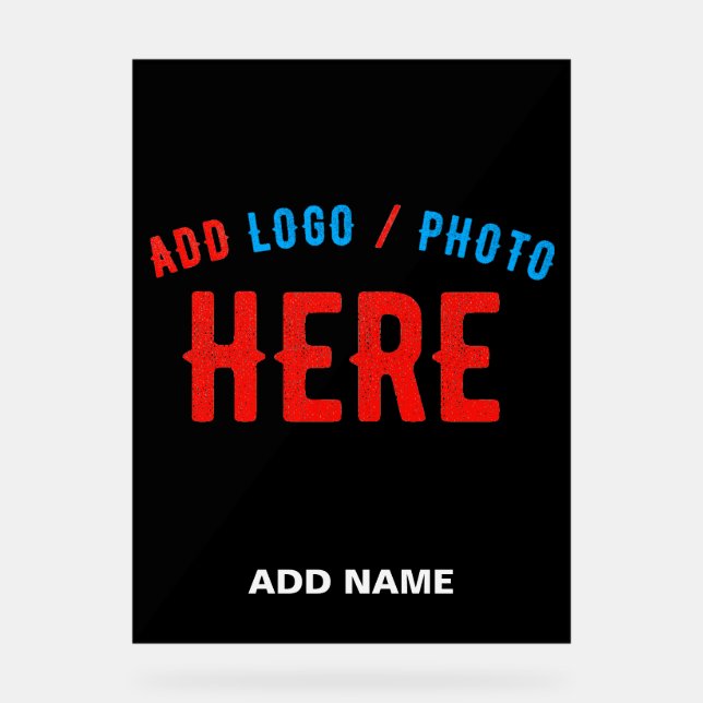 MODERNE, STYLISCH ZOLLBARE, SCHWARZE VERIFIZIERTE  ACRYLSCHILD (Vorderseite)