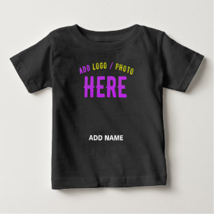 MODERNE, STYLISCH ZOLLBARE, SCHWARZE VERIFIZIERTE  BABY T-SHIRT