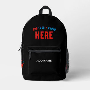 MODERNE, STYLISCH ZOLLBARE, SCHWARZE VERIFIZIERTE  BEDRUCKTER RUCKSACK