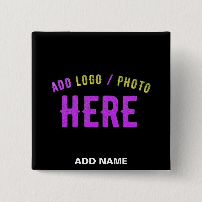 MODERNE, STYLISCH ZOLLBARE, SCHWARZE VERIFIZIERTE  BUTTON (Vorderseite)