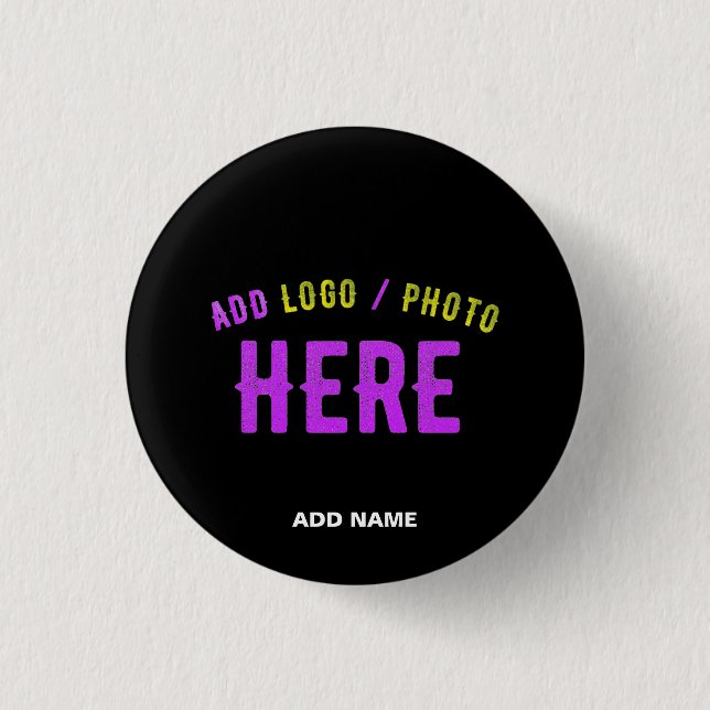 MODERNE, STYLISCH ZOLLBARE, SCHWARZE VERIFIZIERTE  BUTTON (Vorderseite)