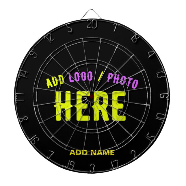 MODERNE, STYLISCH ZOLLBARE, SCHWARZE VERIFIZIERTE  DARTSCHEIBE (vorne)