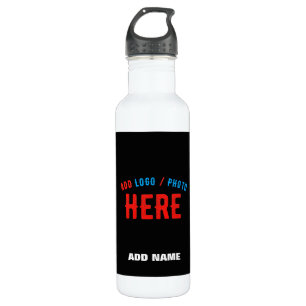 MODERNE, STYLISCH ZOLLBARE, SCHWARZE VERIFIZIERTE  EDELSTAHLFLASCHE