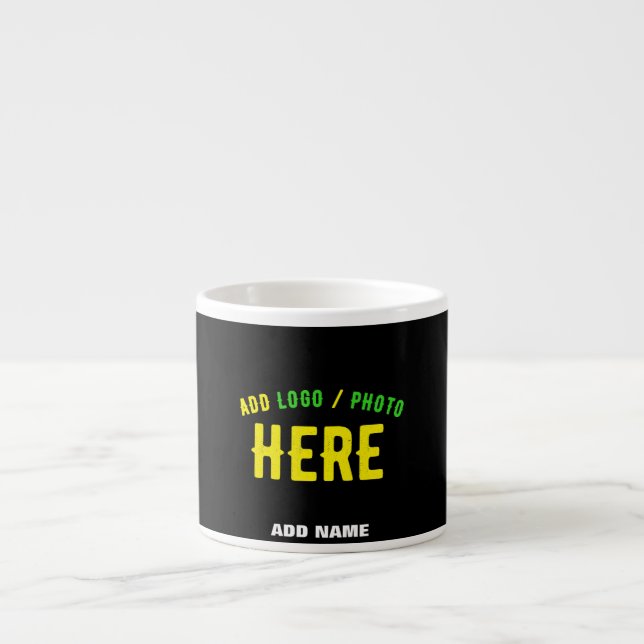 MODERNE, STYLISCH ZOLLBARE, SCHWARZE VERIFIZIERTE  ESPRESSOTASSE (Vorderseite)