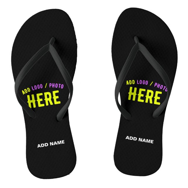 MODERNE, STYLISCH ZOLLBARE, SCHWARZE VERIFIZIERTE  FLIP FLOPS (Fußbett)