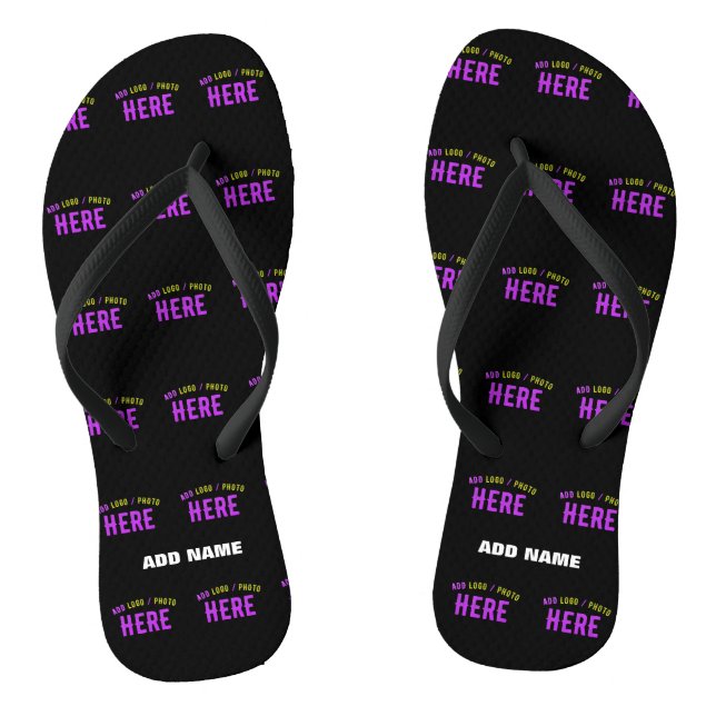 MODERNE, STYLISCH ZOLLBARE, SCHWARZE VERIFIZIERTE  FLIP FLOPS (Fußbett)