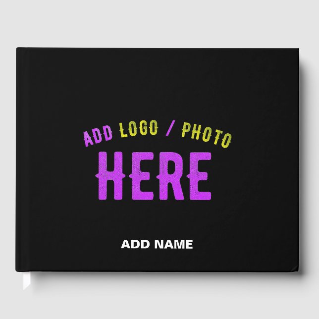 MODERNE, STYLISCH ZOLLBARE, SCHWARZE VERIFIZIERTE  GÄSTEBUCH (Vorderseite)