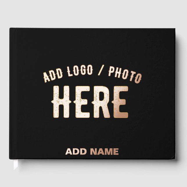 MODERNE, STYLISCH ZOLLBARE, SCHWARZE VERIFIZIERTE  GÄSTEBUCH (Vorderseite)