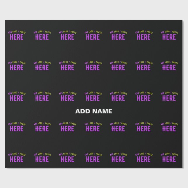 MODERNE, STYLISCH ZOLLBARE, SCHWARZE VERIFIZIERTE  GESCHENKPAPIER (Flach)