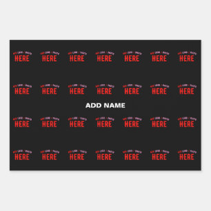 MODERNE, STYLISCH ZOLLBARE, SCHWARZE VERIFIZIERTE GESCHENKPAPIER SET